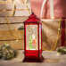 Декоративный фонарь с эффектом снегопада и подсветкой Дед Мороз, ТЕПЛЫЙ БЕЛЫЙ