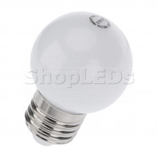 Лампа шар e27 3 LED ∅45мм - белая
