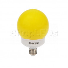 Лампа шар e27 12 LED ∅100мм желтая, SL405-131