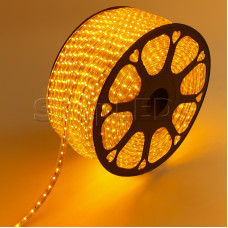 LED лента 220 В, 10х7 мм, IP67, SMD 2835, 60 LED/m, цвет свечения желтый, цвет свечения желтый
