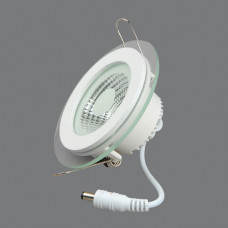 703R-6W-3000K Светильник встраиваемый,круглый,со стеклом,LED,6W